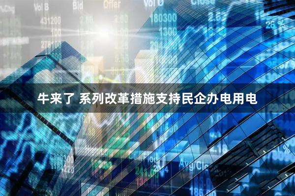 牛来了 系列改革措施支持民企办电用电