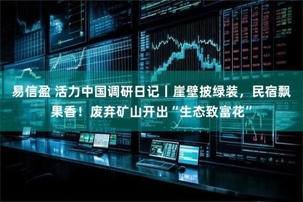 易信盈 活力中国调研日记丨崖壁披绿装，民宿飘果香！废弃矿山开出“生态致富花”
