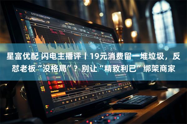 星富优配 闪电主播评丨19元消费留一堆垃圾，反怼老板“没格局”？别让“精致利己”绑架商家